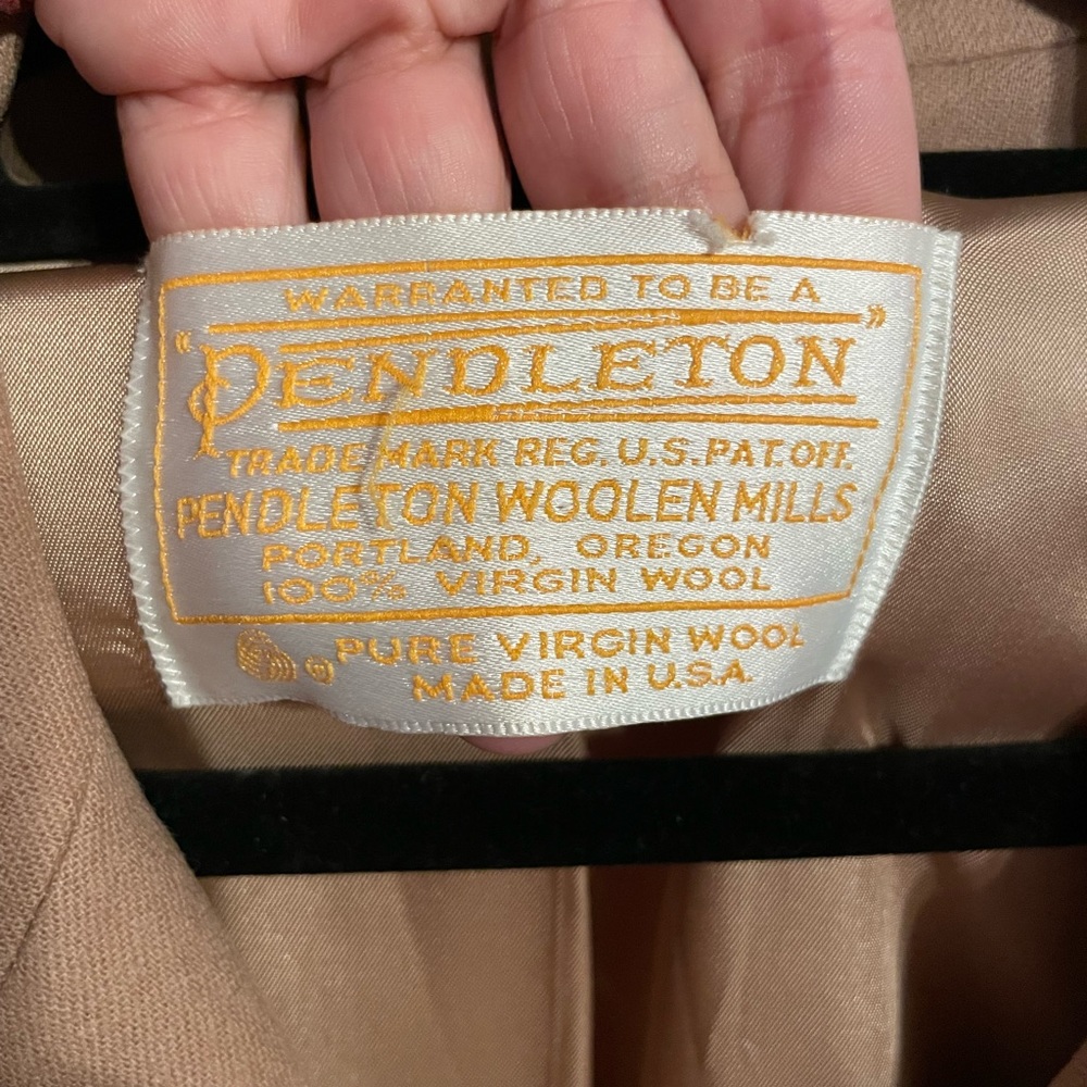Vintage Pendleton Double Breasted Long Trench Coa… - image 4